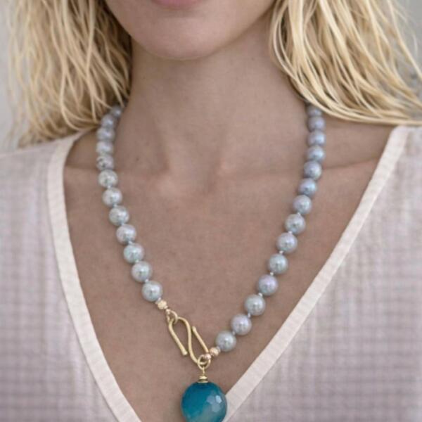 Collana Perle Grigie Chloè - immagine 2