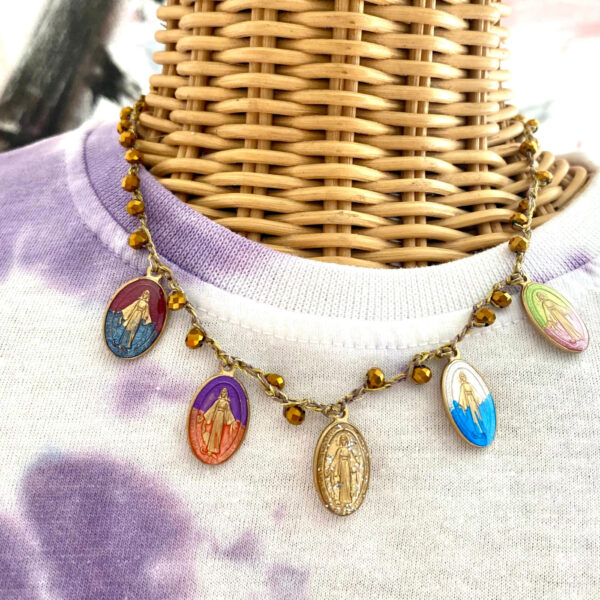 Collana Crochet Vergine Maria - immagine 2