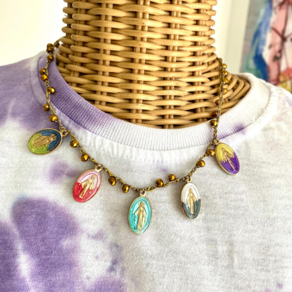 Collana Crochet Vergine Maria - immagine 3