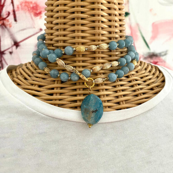 Collana Lunga Celeste Mare Mare - immagine 1
