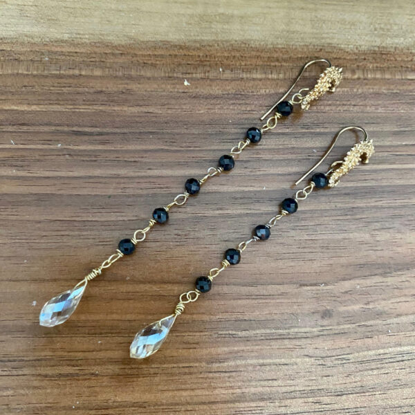 Orecchini Cavalluccio Marino Summer argento dorato - immagine 1