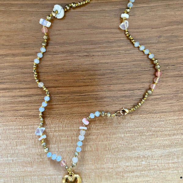 Collana Cuore Mio Acciaio e Pietre - immagine 1