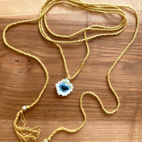 Collana Cuore di Pezza Cordoncino - immagine 3
