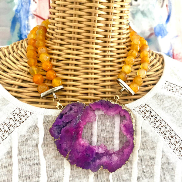 Collana Ornamentale Agata Giada - immagine 1