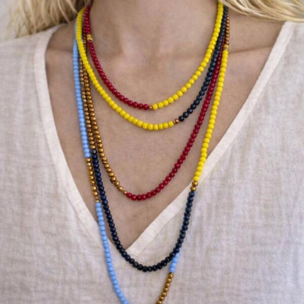Collana Cristalli Colorata Pianeta - immagine 1
