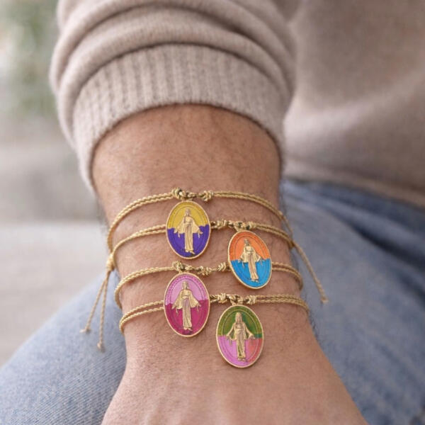 Bracciale Vergine Maria colorato - immagine 1