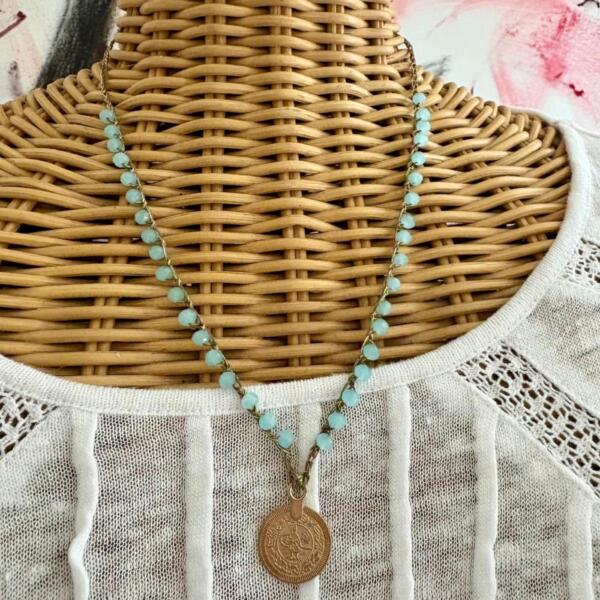 Collana Crochet Moneta - immagine 6