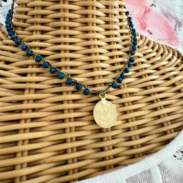 Collana Crochet Moneta - immagine 5