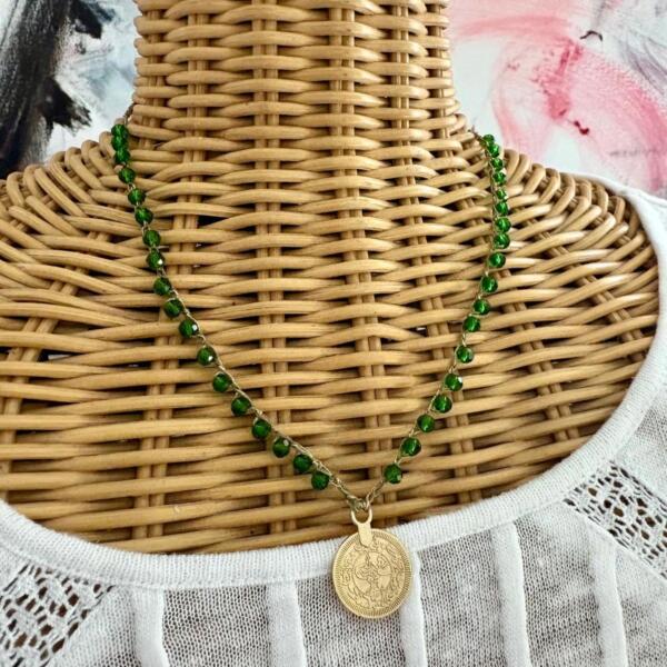 Collana Crochet Moneta - immagine 4