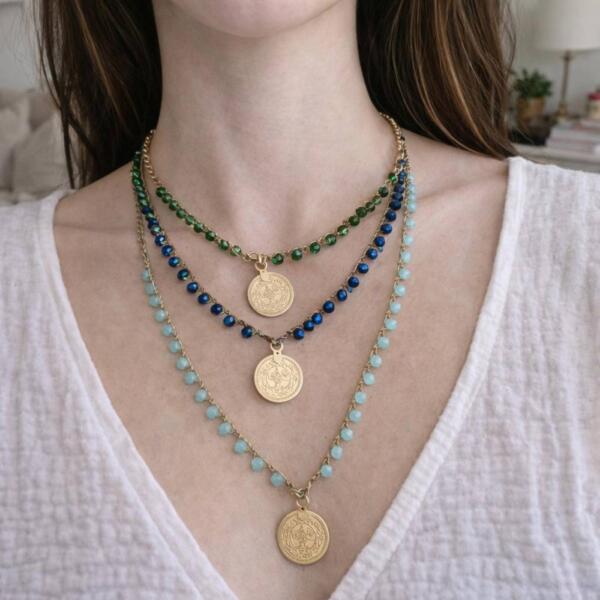 Collana Crochet Moneta - immagine 1