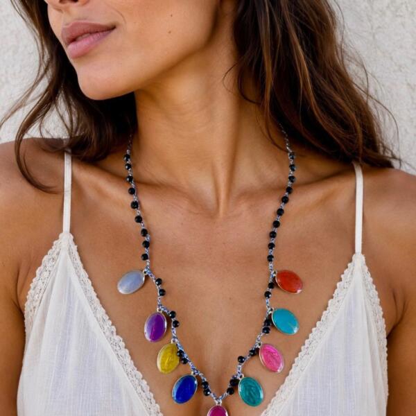Collana Medaglie Crochet Miracolosa - immagine 1